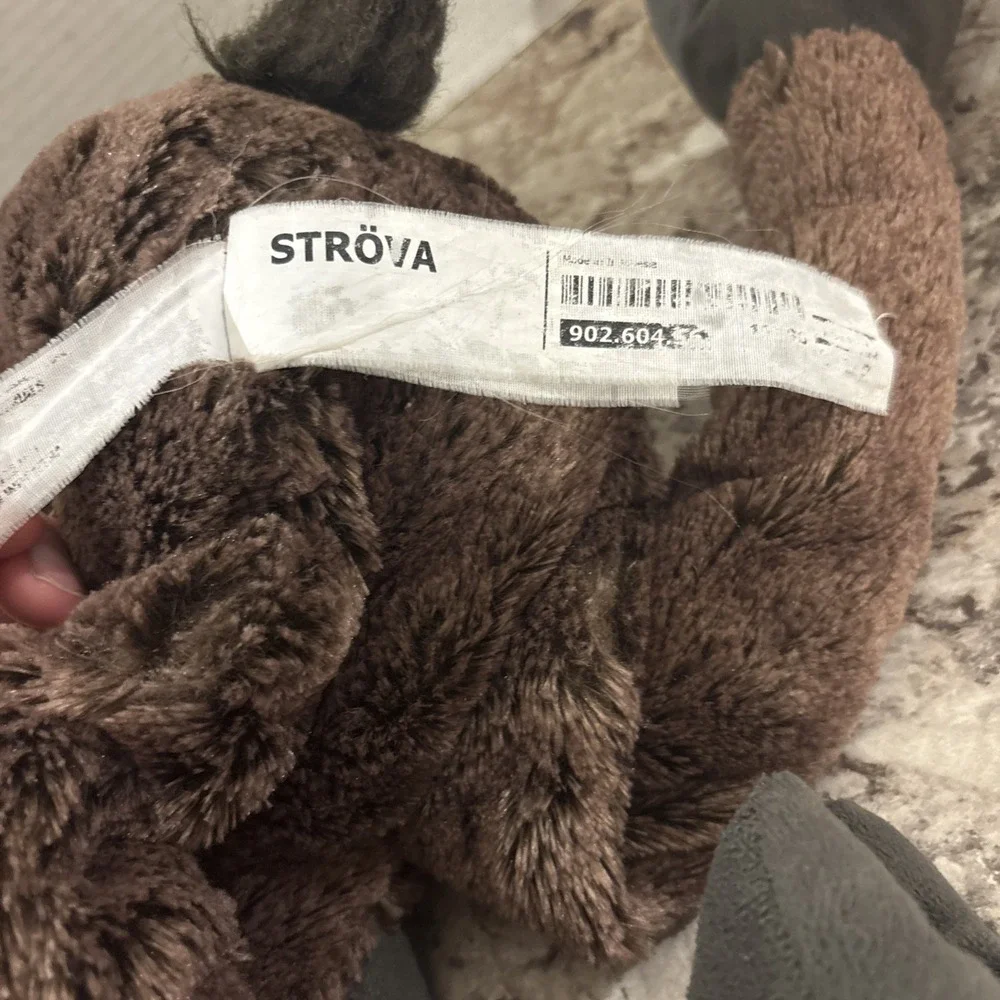 IKEA Strova Moose Plush Stuffed Animal Toy Brown Large Long Legs Floppy